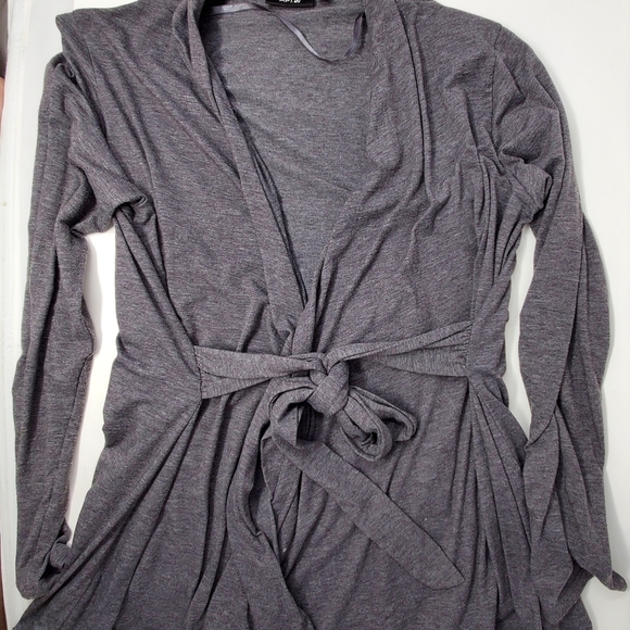 APT. 9 Belted Cardigan- Womens-Size XL-Gray - Picture 9 of 12
